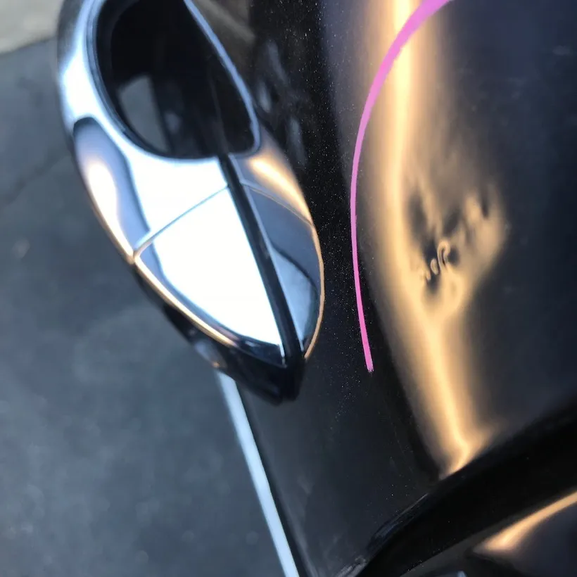 Example of a bad paintless dent repair 10